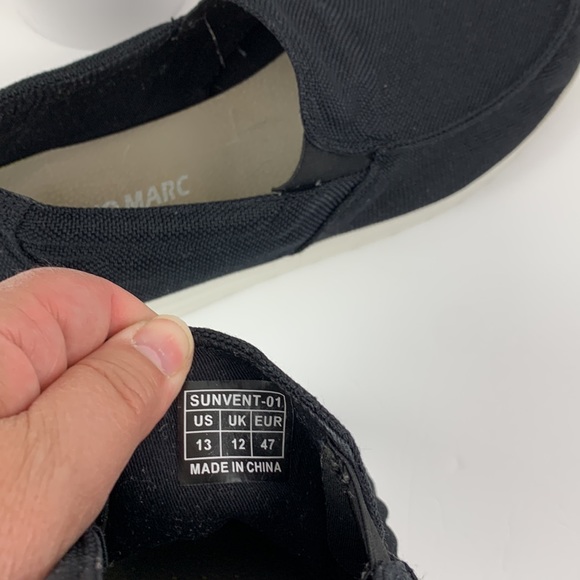 Bruno Marc black cavas slip on shoes - Picture 8 of 9